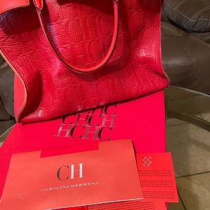 Ch Carolina herrera handbag red monogram